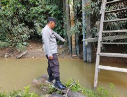 Piket Polsek Lamandau Cek Debit Air Sungai