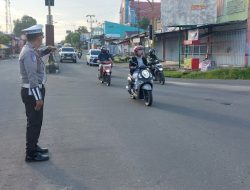 Satuan Lantas Polres Lamandau Laksanakan Gatur Lalin Pada Pagi hari