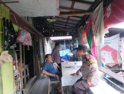 Cek Debit Air Sungai Rungan, Polsek Bukit Batu Sampaikan Imbauan Kamtibmas