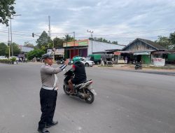 Satuan Lantas Polres Lamandau Laksanakan Gatur Lalin Pada Pagi hari