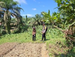 Dukung Ketahanan Pangan, Bhabinkamtibmas Polsek Lamandau Silaturahmi ke masyarakat terkait Program Asta Cita Presiden RI
