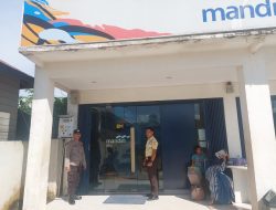 Polsek Bulik Patroli Sambangi Satpam Bank Mandiri