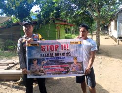 Bhabinkamtibmas Kec. Katingan Hulu dan Bukit Raya Sosialisasi tentang larangan Ilegal Mining.