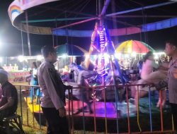 Polsek Bukit Batu Tinjau Keamanan Wahana Pasar Malam ke Lapangan Gelora Banturung