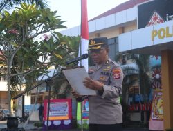Pimpin Apel Pagi, Kabaglog Polresta Palangka Raya Ajak Personel Terapkan Pola Hidup Sederhana