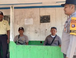 Personil Polsek lamandau Patroli dan Sambang Pos Satpam Perusahaan