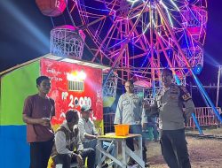 Datangi Wahana Pasar Malam, Polsek Bukit Batu Cegah Aksi Premanisme dan Gangguan Kamtibmas