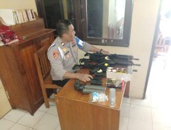 Pengecekan Alat Dinas Polsek Sabangau Jelang Operasional