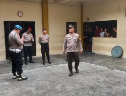 Antisipasi Potensi Gangguan, Piket Pawas Polresta Palangka Raya Pimpin Pengecekan Ruang Tahanan