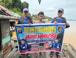 Stop Narkoba,Ditpolairud Polda Kalteng Imbau Masyarakat Pesisir Untuk Tidak Dekati Narkoba