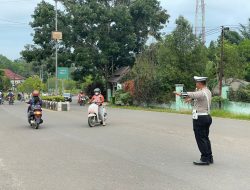 Satuan Lantas Polres lamandau Laksanakan Gatur Lalin Pada Pagi hari
