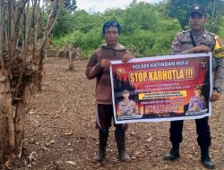 Upaya Pencegahan Kebakaran Hutan dan Lahan di Kecamatan Katingan Hulu dan Bukit Raya, Bhabinkamtibmas sosialisasi kepada masyarakat.