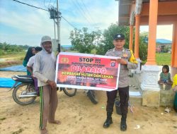 Bhabinkamtibmas Desa Kampung Tengah, Sosialisasi Himbauan tentang Karhutla