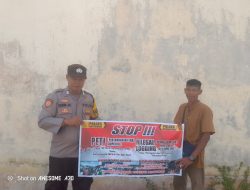 SAMBANGI WARGA PERSONIL POLSEK KATINGAN HILIR SOSIALISASI LARANGAN PETI  DAN ILLEGAL LOGGING *