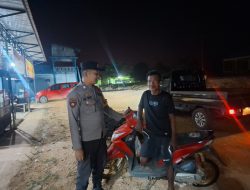 Piket Polsek lamandau melaksanakan Silaturahmi ke masyarakat