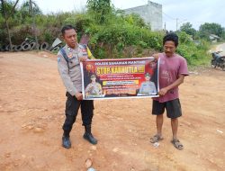 *Cegah Kebakaran Hutan dan Lahan Bhabinkambtibmas Polsek Sanaman Mantikei Sosialisasi Karhutla*