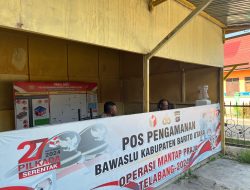 Polres Barito Utara Jaga Stabilitas Keamanan di Kantor Bawaslu dalam Operasi Mantap Praja Telabang 2025