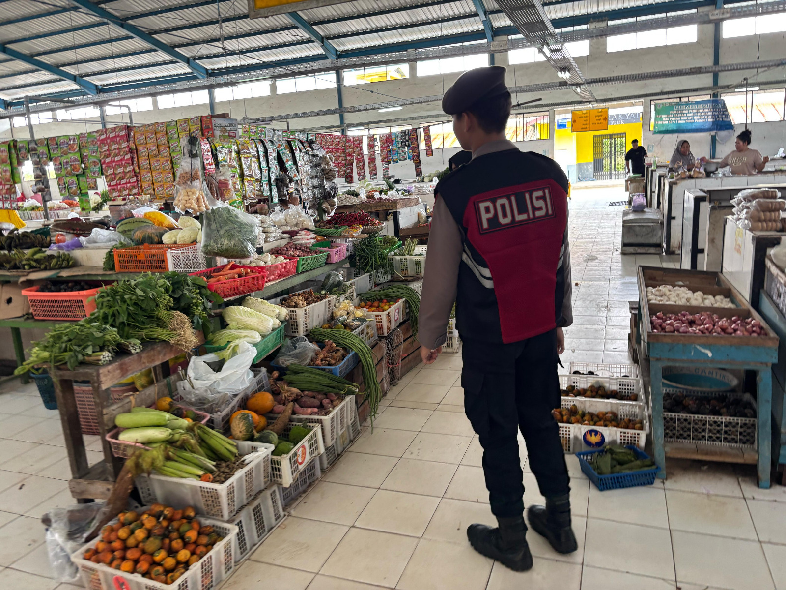 Satuan Samapta Patroli di Pasar Wilayah Hukum Polres Lamandau