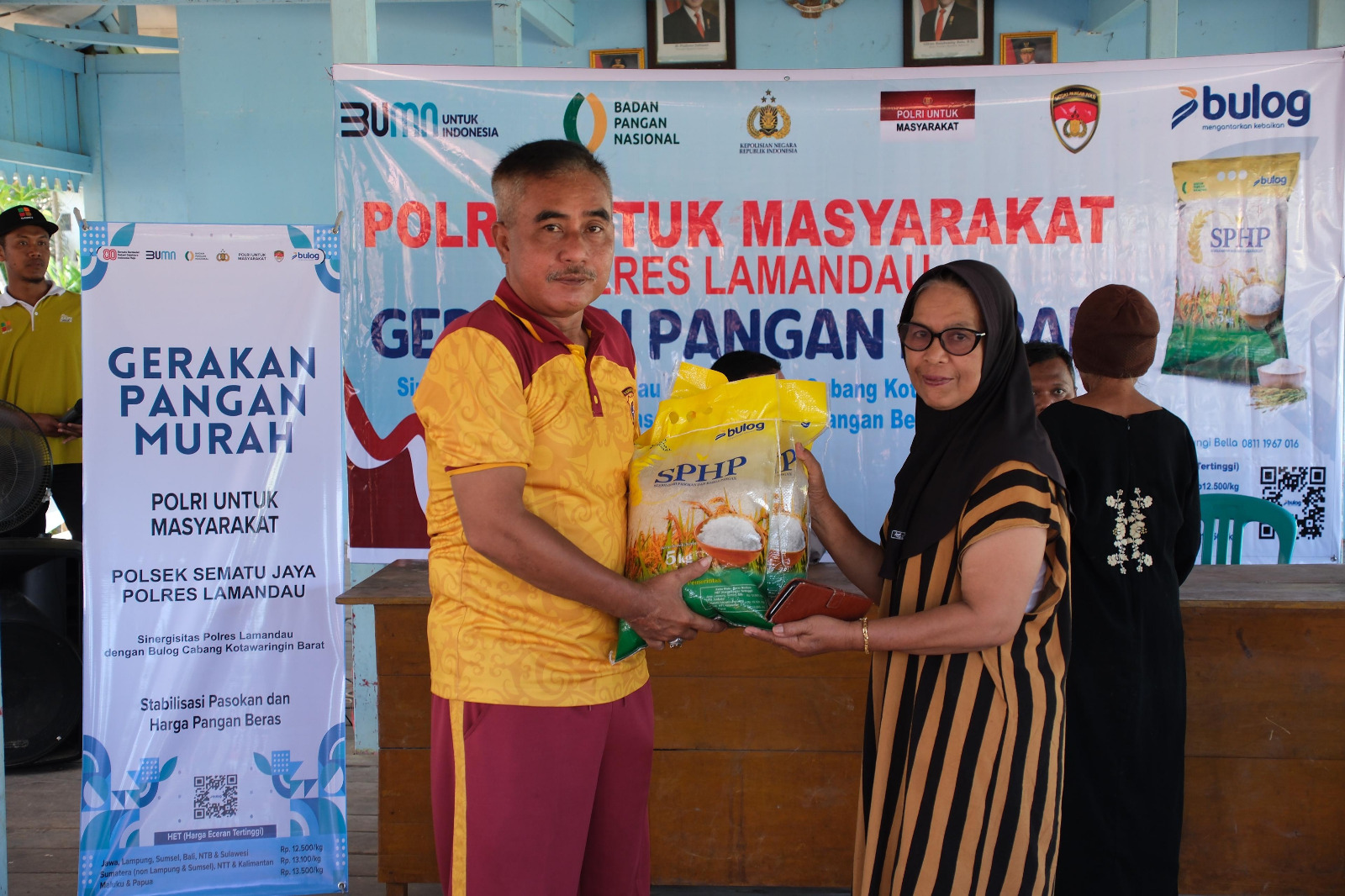 Polres Lamandau Gelar Pasar Beras Murah Untuk masyarakat