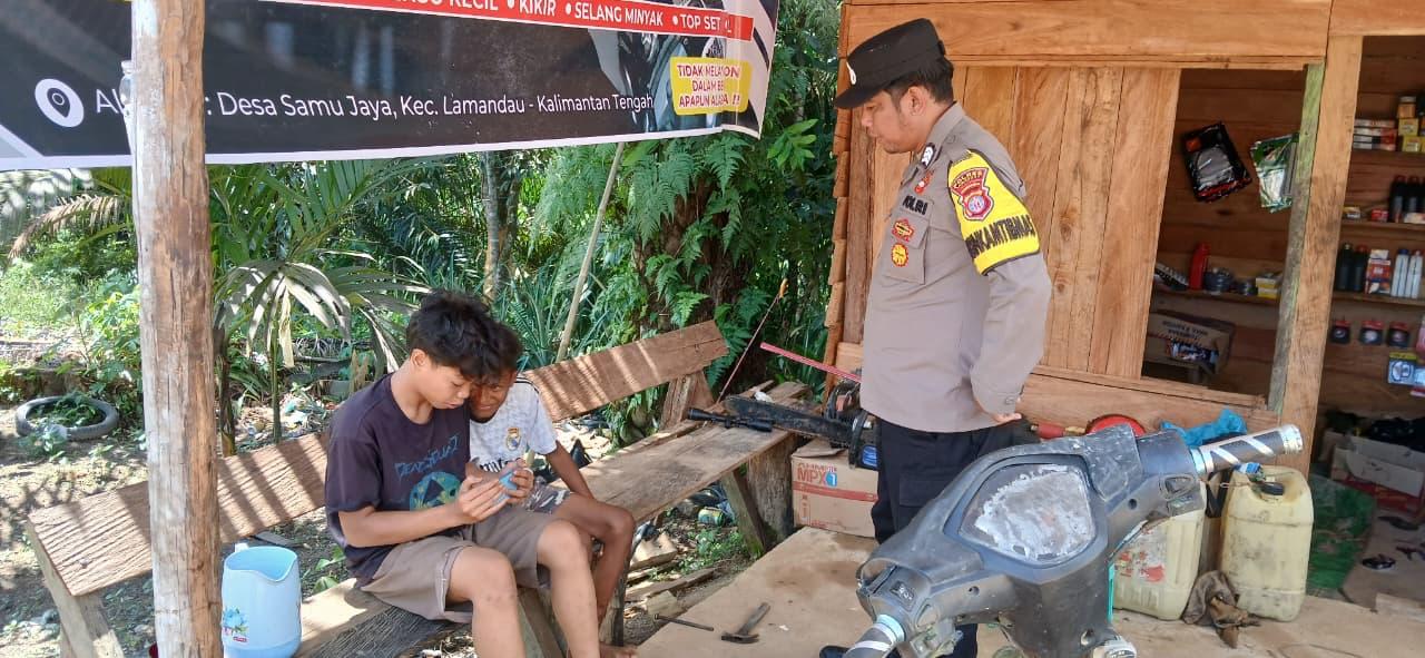 Piket Polsek Lamandau Sambang Anak-anak Yang Nongkrong