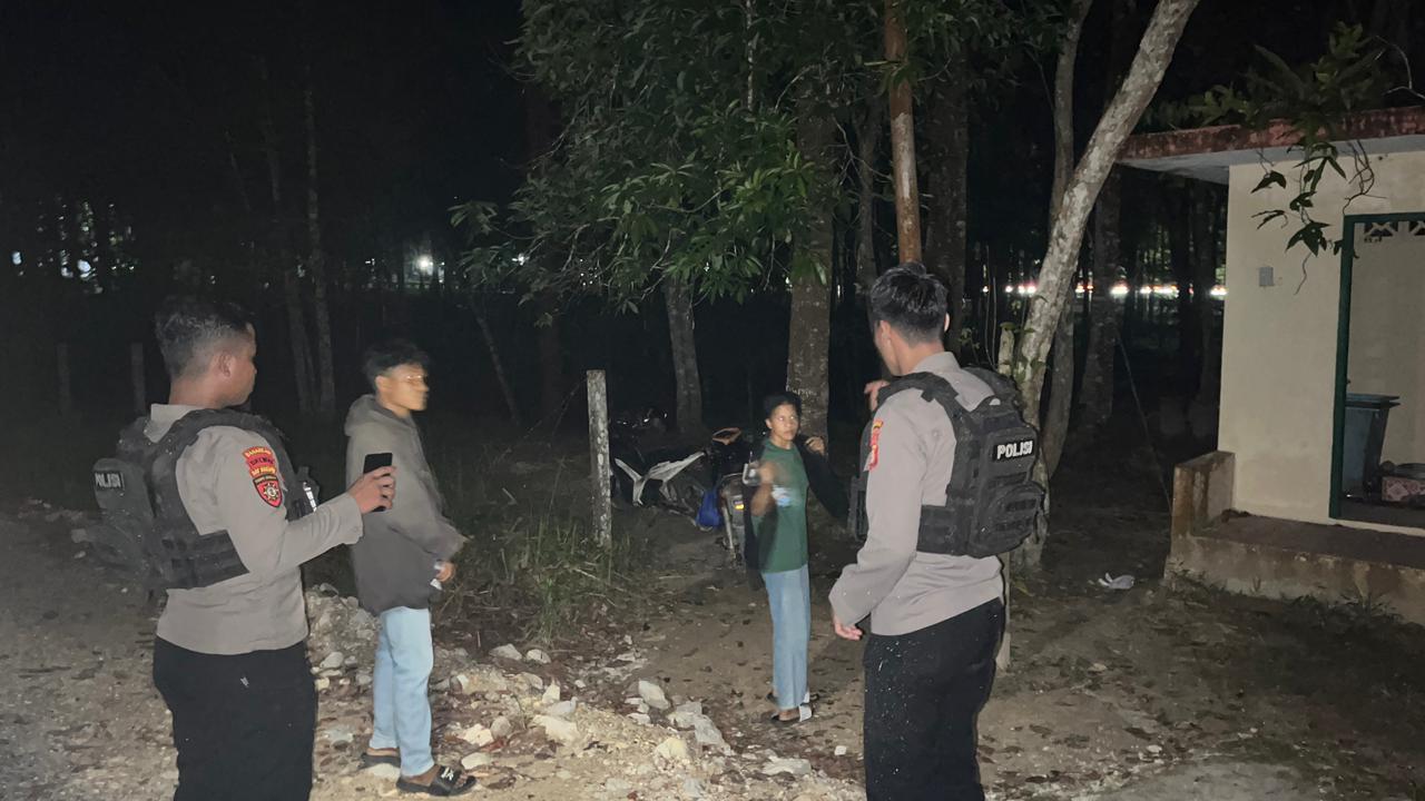Sat Samapta Polres Lamandau Patroli Malam Hari, Jaga Kamtibmas dan sambang sejumlah Tempat