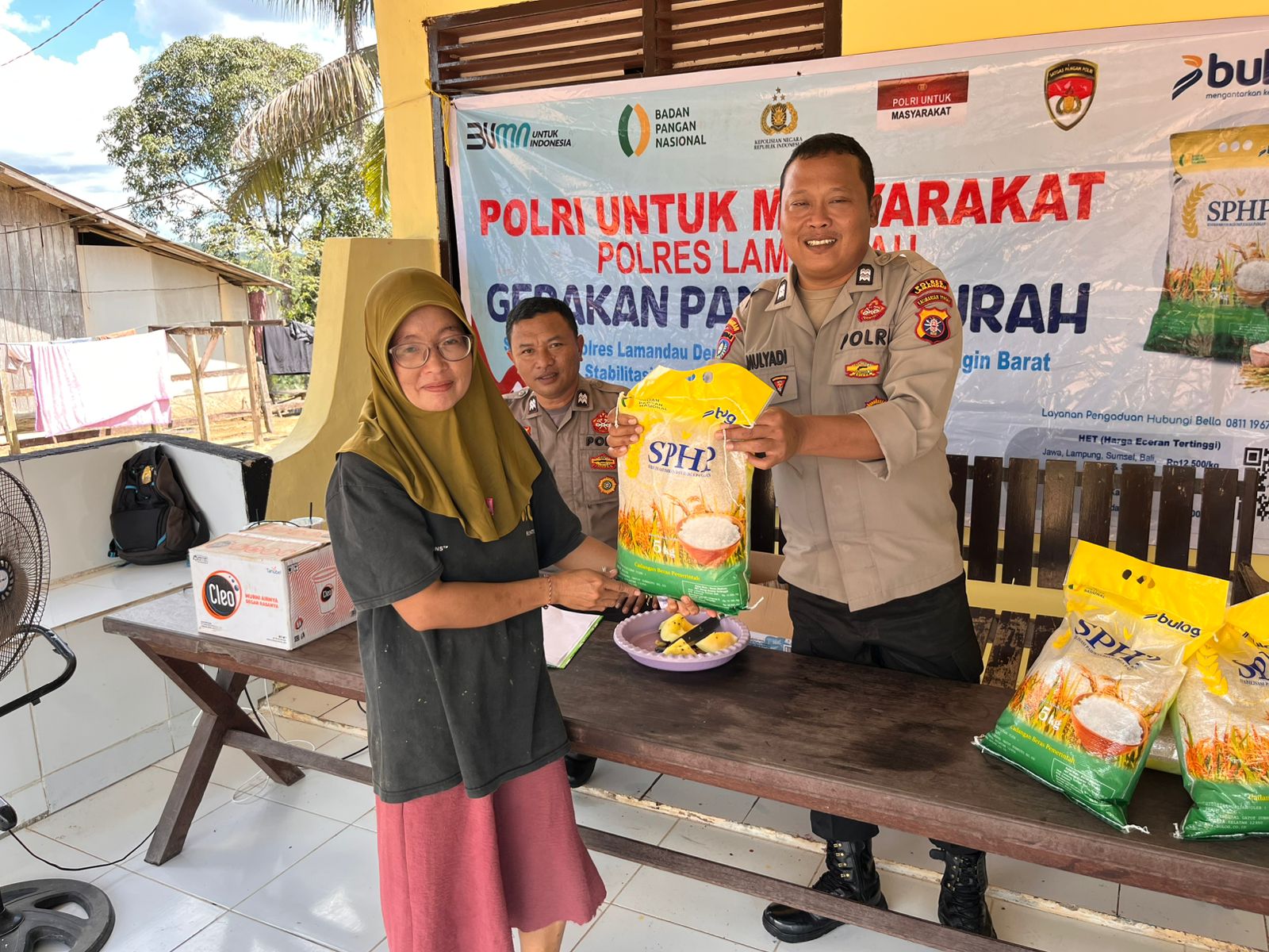 Polres Lamandau Gelar Pasar Beras Murah Untuk masyarakat