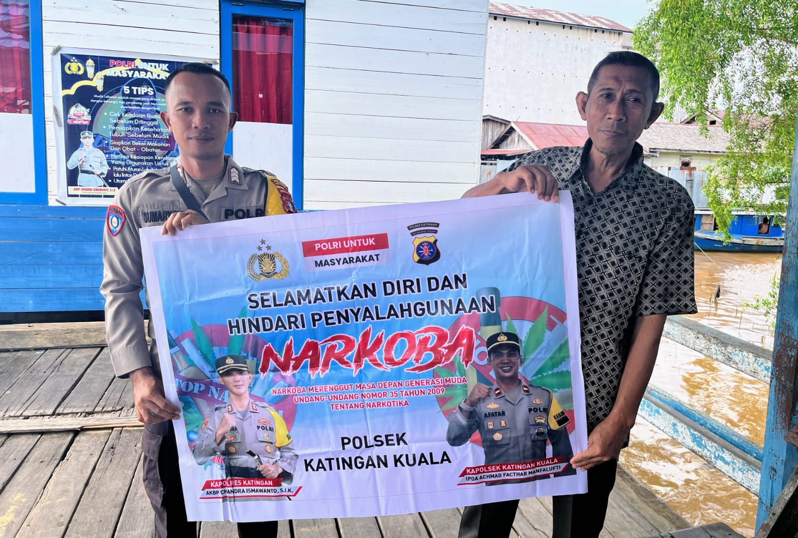 Bhabinkamtibmas Polsek Katingan Kuala Sosialisasi Tentang Penyalahgunaan Narkoba