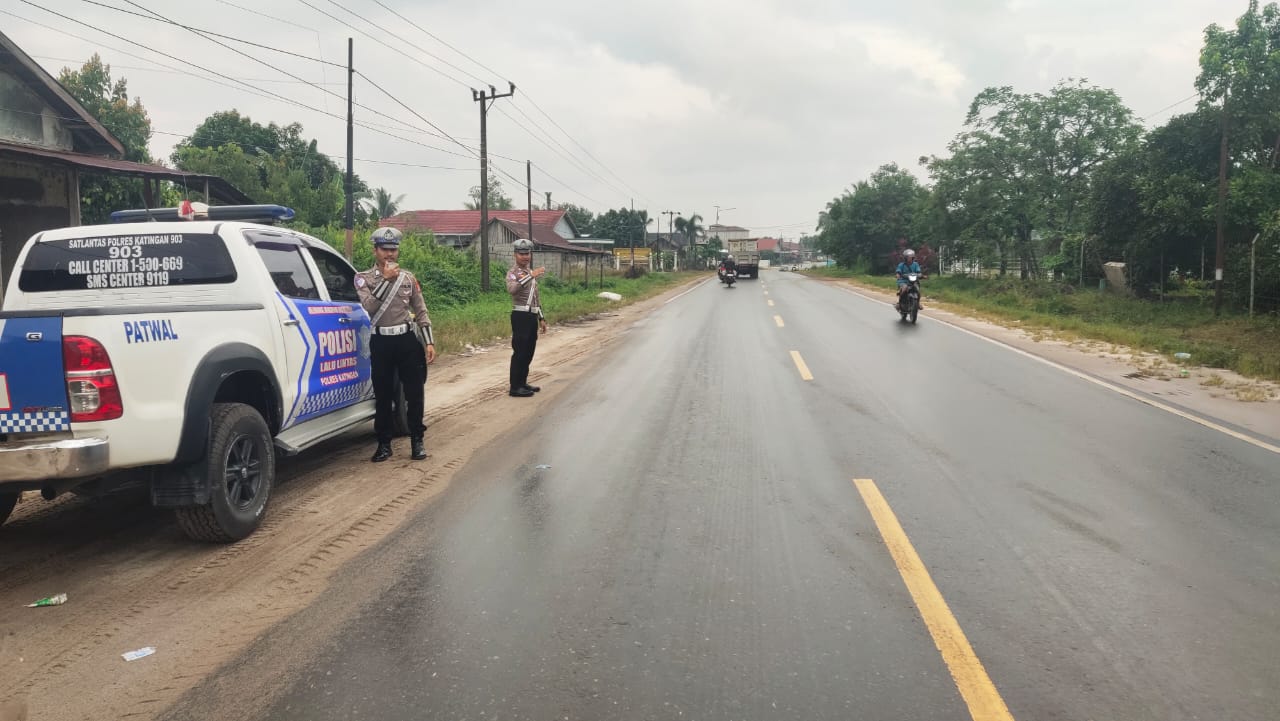 Satlantas Polres Katingan Melaksanakan Patroli Rawan Laka Lantas