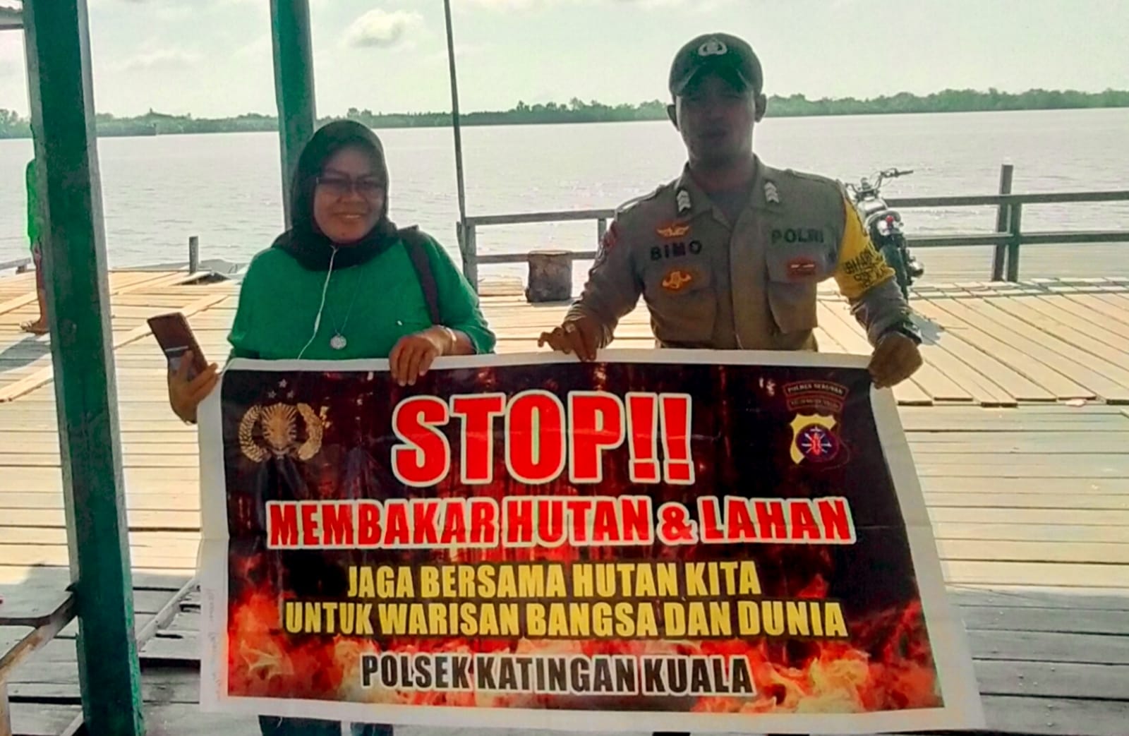 Upaya Pencegahan Karhutla, Bhabinkamtibmas Rutin Himbau Masyarakat tentang Bahaya Karhutla