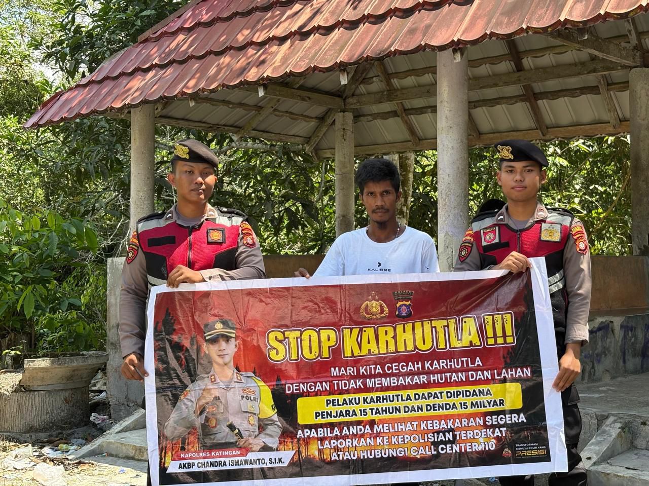 Patroli Sosialisasi Karhutla, Sat Samapta Polres Katingan Lakukan Pengawasan