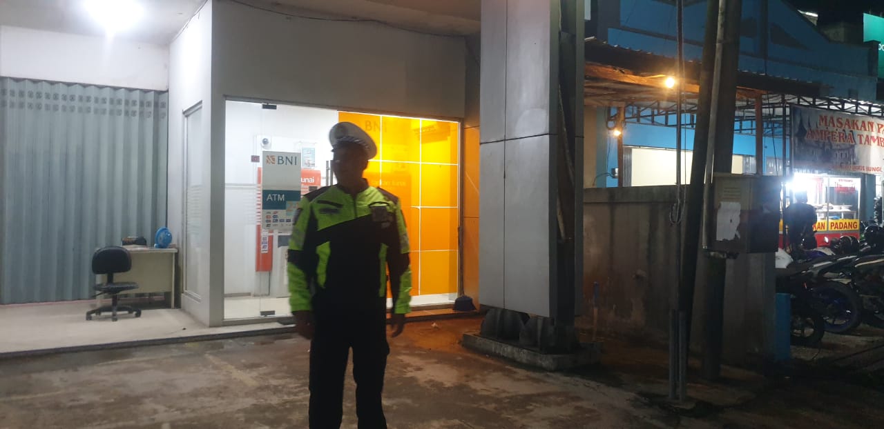 Sat Lantas Polres Lamandau Gelar Patroli Malam di Objek Vital Demi Ciptakan Kamtibmas Kondusif