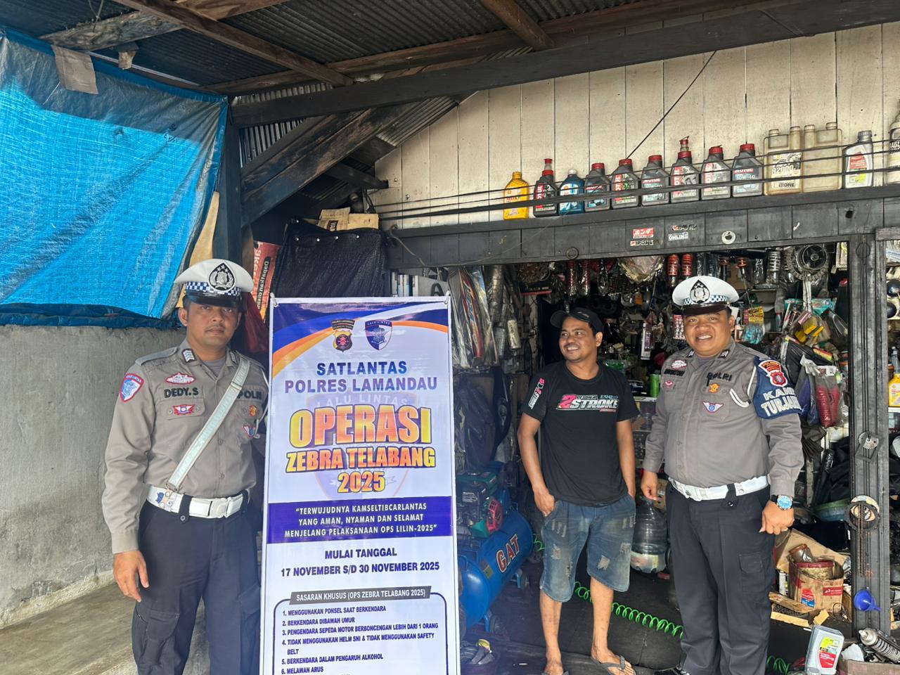 Sat Lantas Polres Lamandau Gelar Sosialisasi Operasi Zebra Telabang 2025