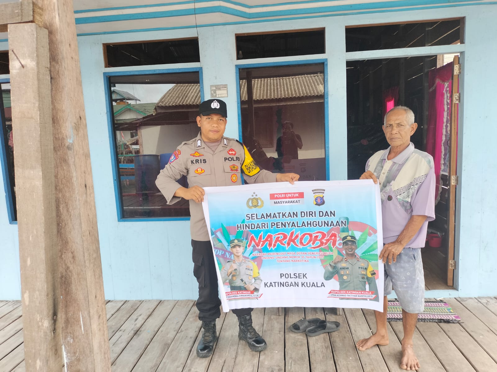 Polsek Katingan Kuala Sosialisasi Tentang Larangan Penyalahgunaan Narkoba Ke Masyarakat