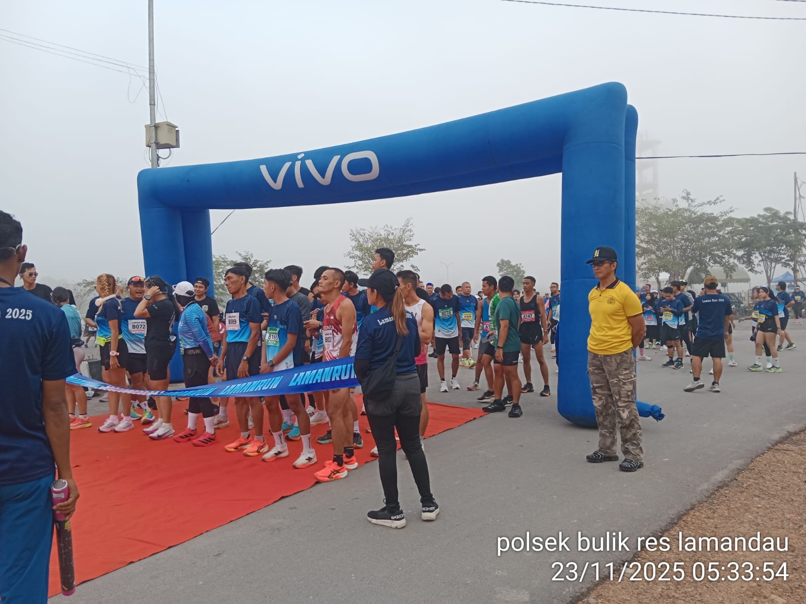 Sat Lantas Polres Lamandau Lakukan Pengamanan dan Pengaturan Lalin pada Kegiatan “Lamandau Run 2025”