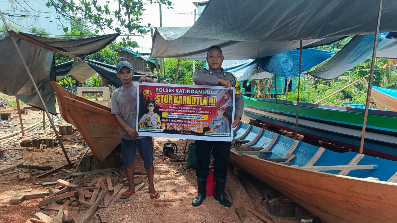 Polsek Katingan Hulu sosialisasi Stop Karhutla.