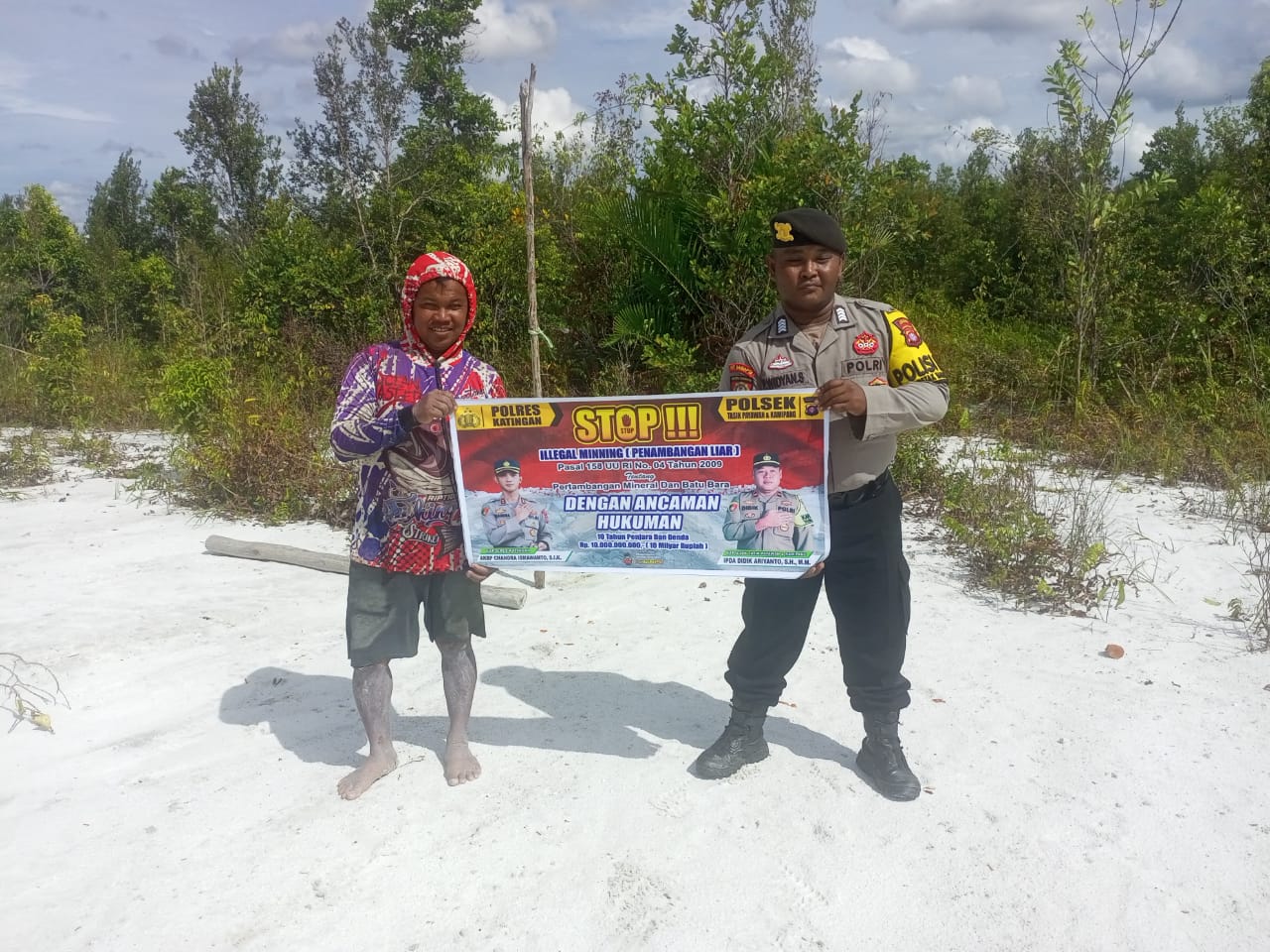 Mencegah Terjadinya Penambangan Liar, Polsek Tasik Payawan dan Kamipang Sosialisasi Ilegal Mining