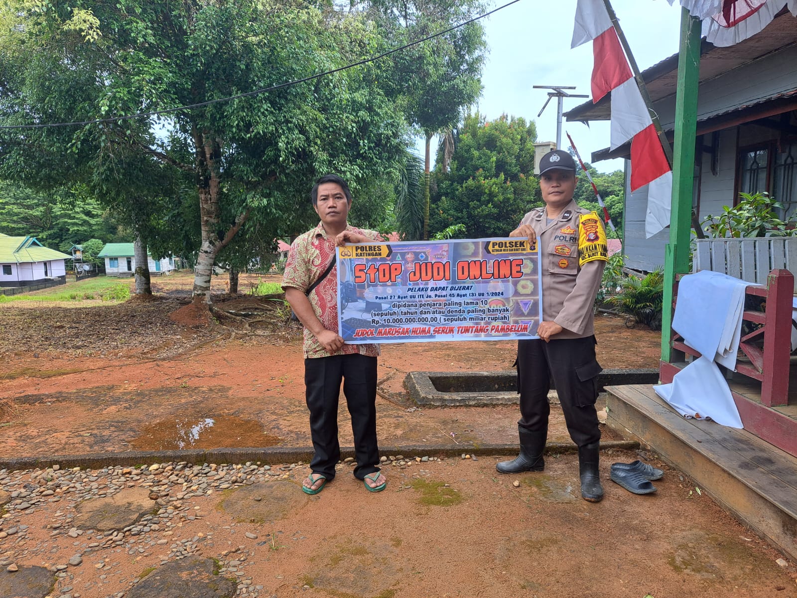 Bhabinkamtibmas Polsek Katingan Hulu dan Bukit Raya Imbau Warga Jauhi Judi Online