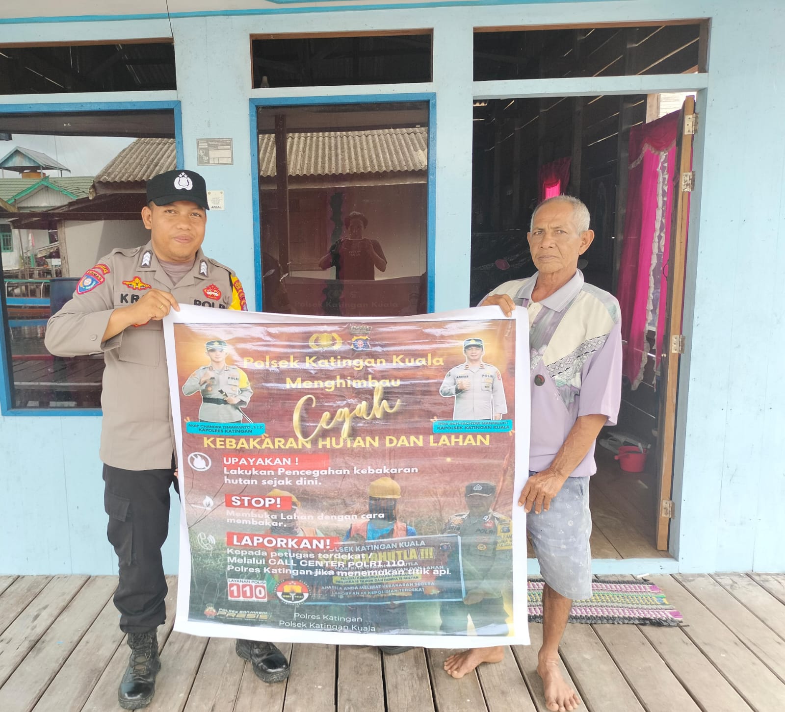 Himbau Masyarakat Untuk Tidak Membakar Hutan dan Lahan Melalui sosialisasi dari Bhabhinkamtibmas