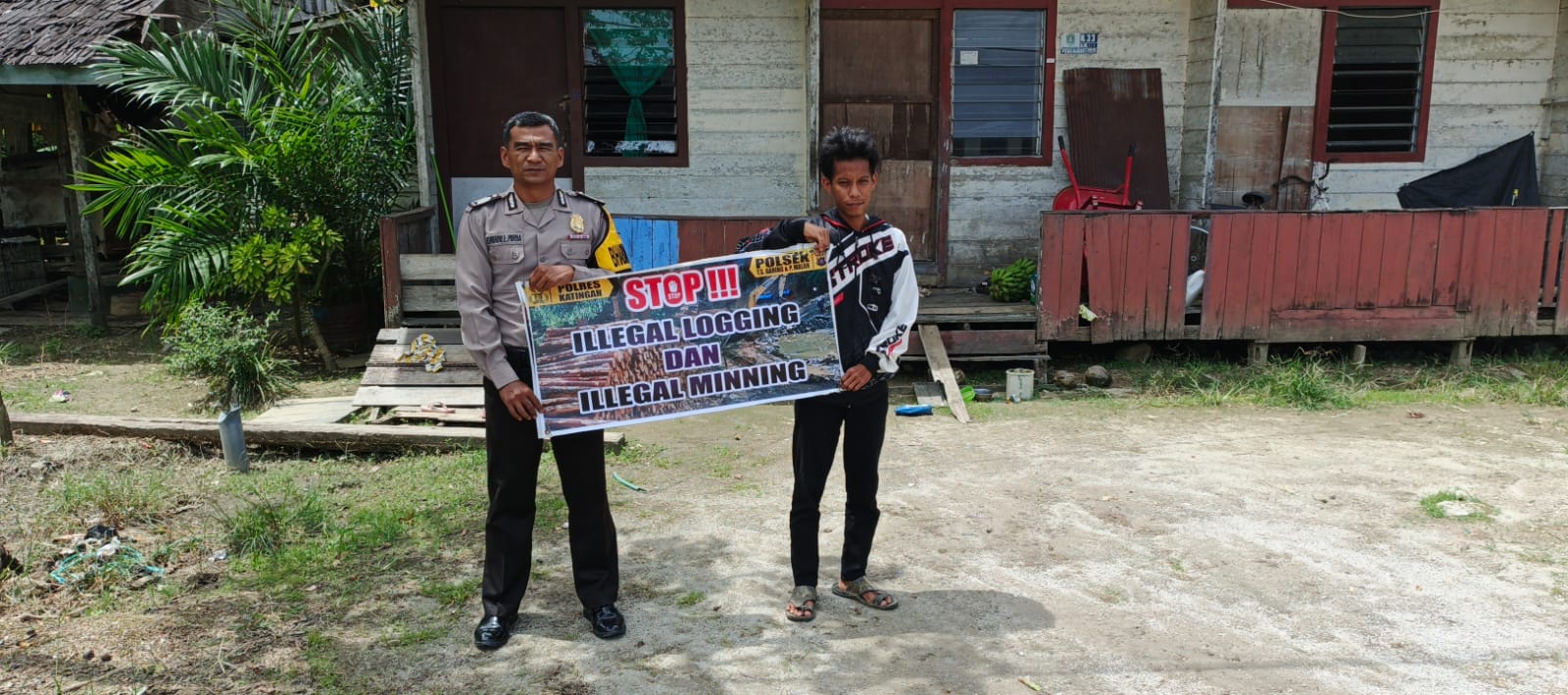 ‎Polsek Tws Garing dan Pulau Malan rutin sosialisasi larangan ilegal Logging dan Meaning.