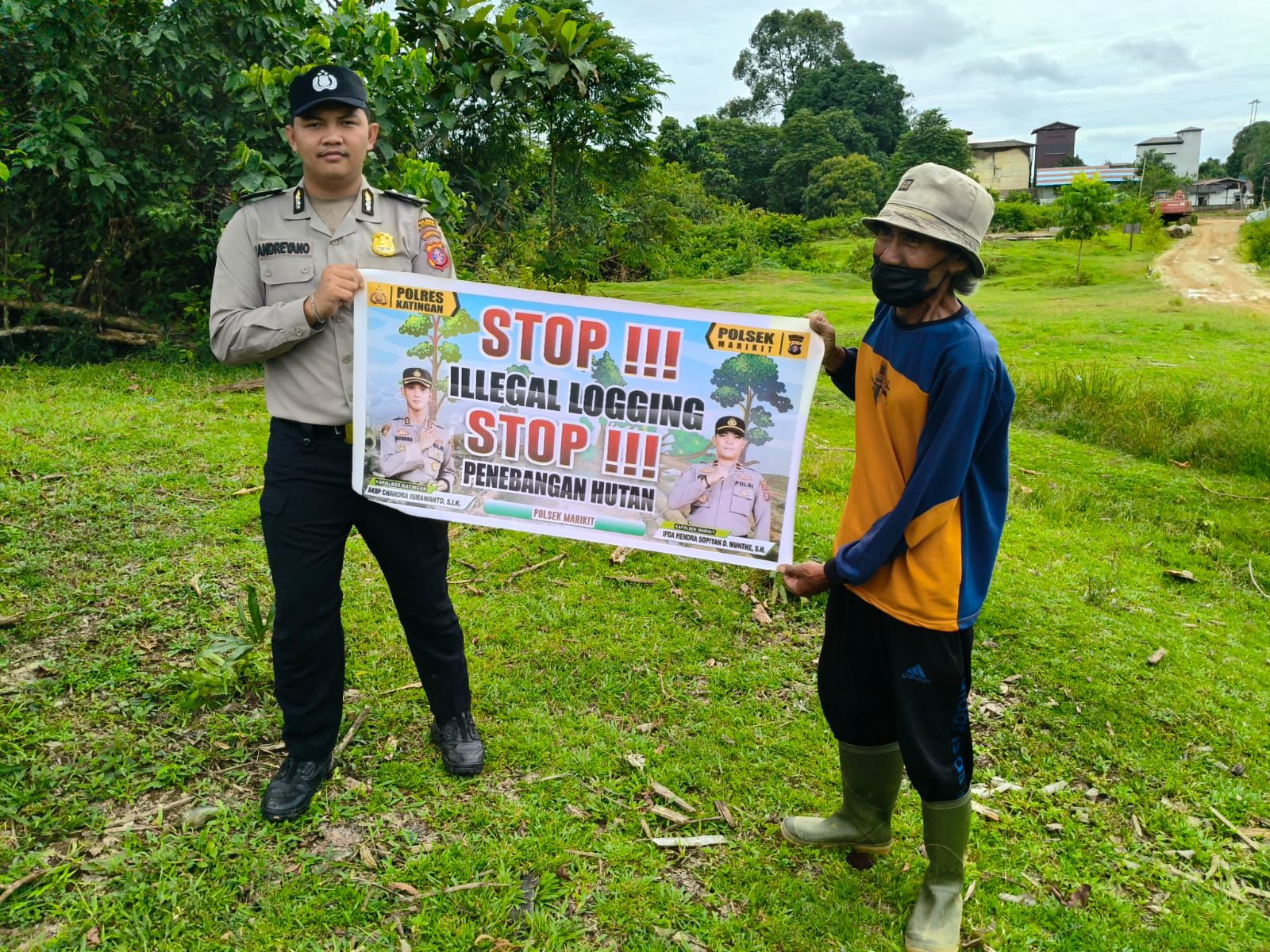 Cegah Ilegal Loging, Pers Polsek Marikit laksanakan Sosialisasi ke Masyarakat.