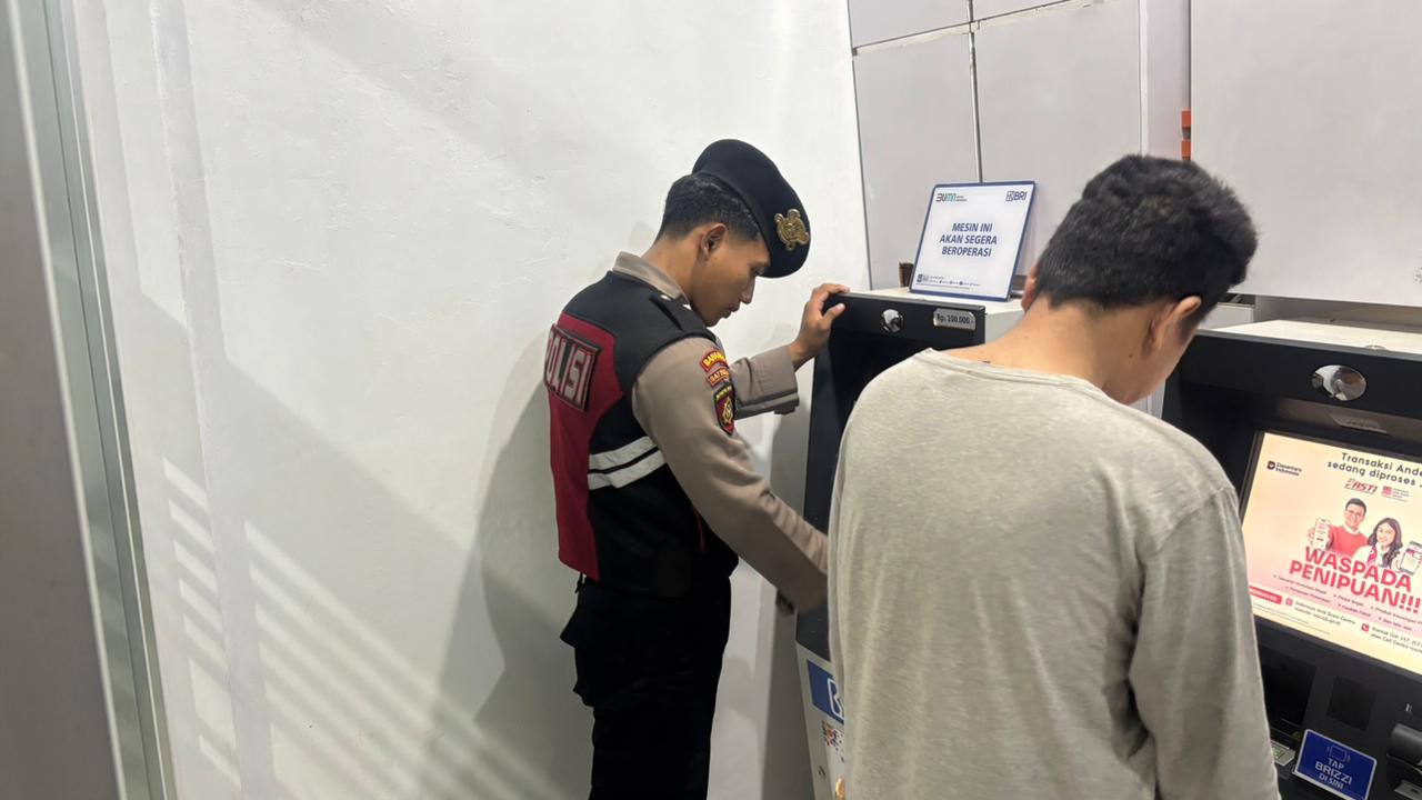 Piket Samapta melaksanakan Patroli di Objek-objek Vital Bank ATM