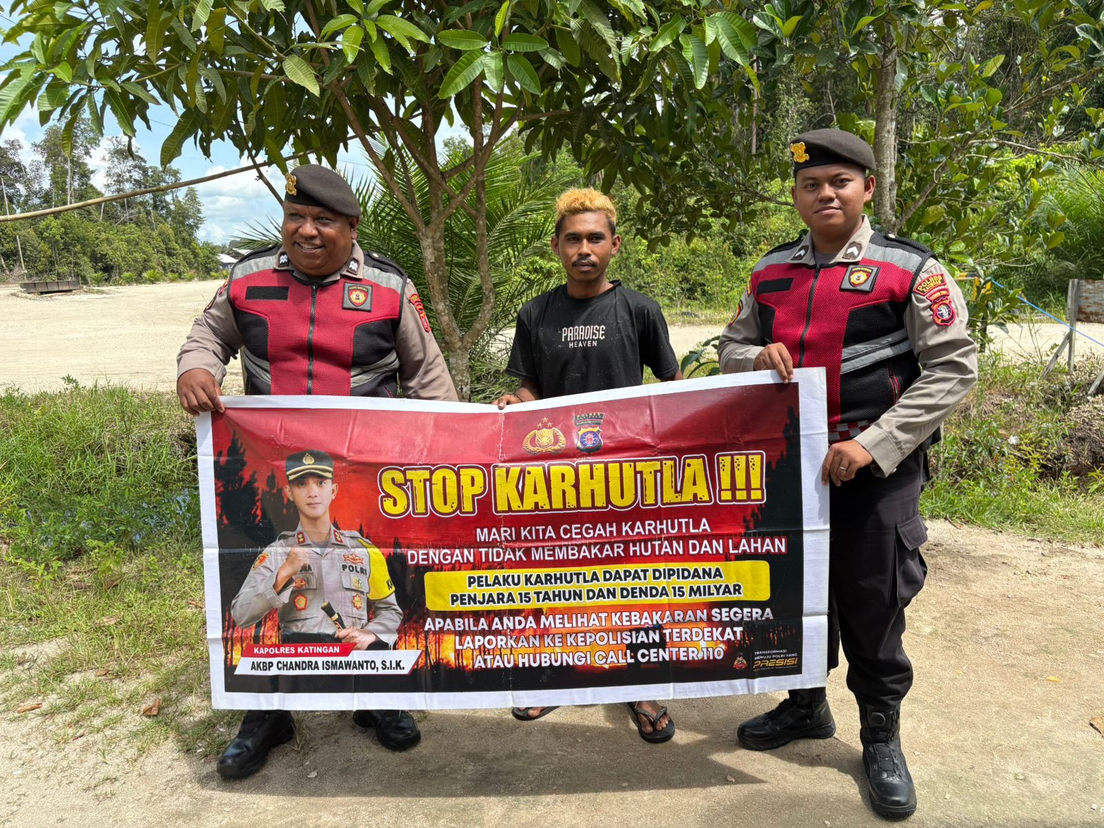 Patroli Sosialisasi Karhutla, Sat Samapta Polres Katingan Lakukan Pengawasan