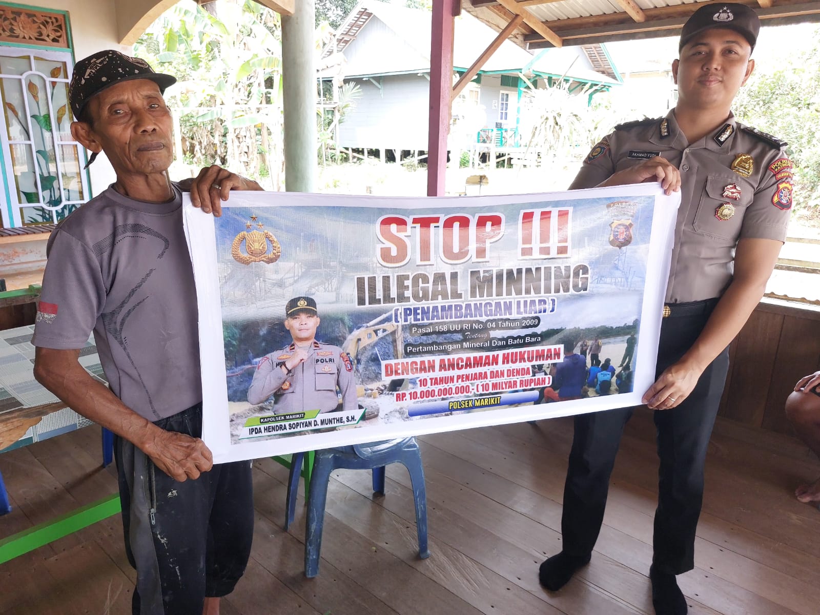 Polsek Marikit Sambangi dan Sosialisasi Ilegal Mining…!!!