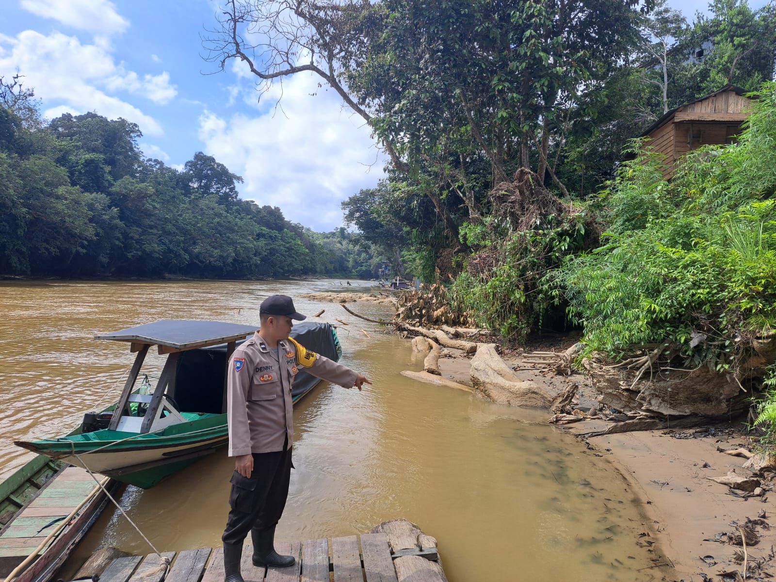 Debit Air terpantau normal , Polsek Katingan Hulu dan Bukit Raya Imbau Warga agar tetap selalu waspada.