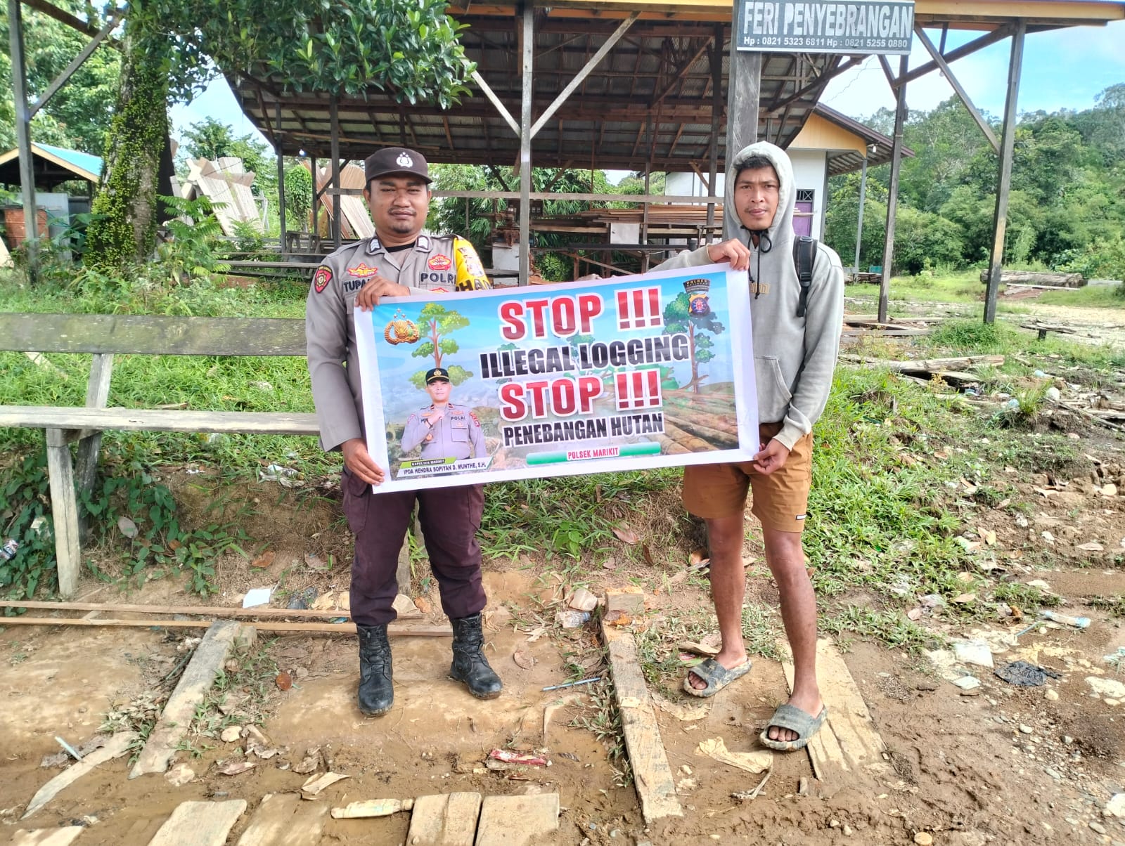 Polsek Marikit Sosialisasi Cegah Ilegal Logging…!!!
