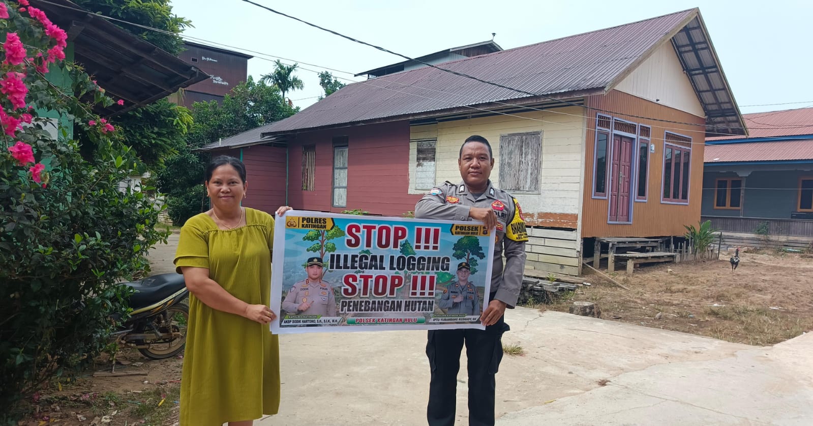 Upaya Pencegahan Penebangan Hutan secara Liar (Ilegal Logging), Bhabinkamtibmas sosialisasi kepada masyarakat.