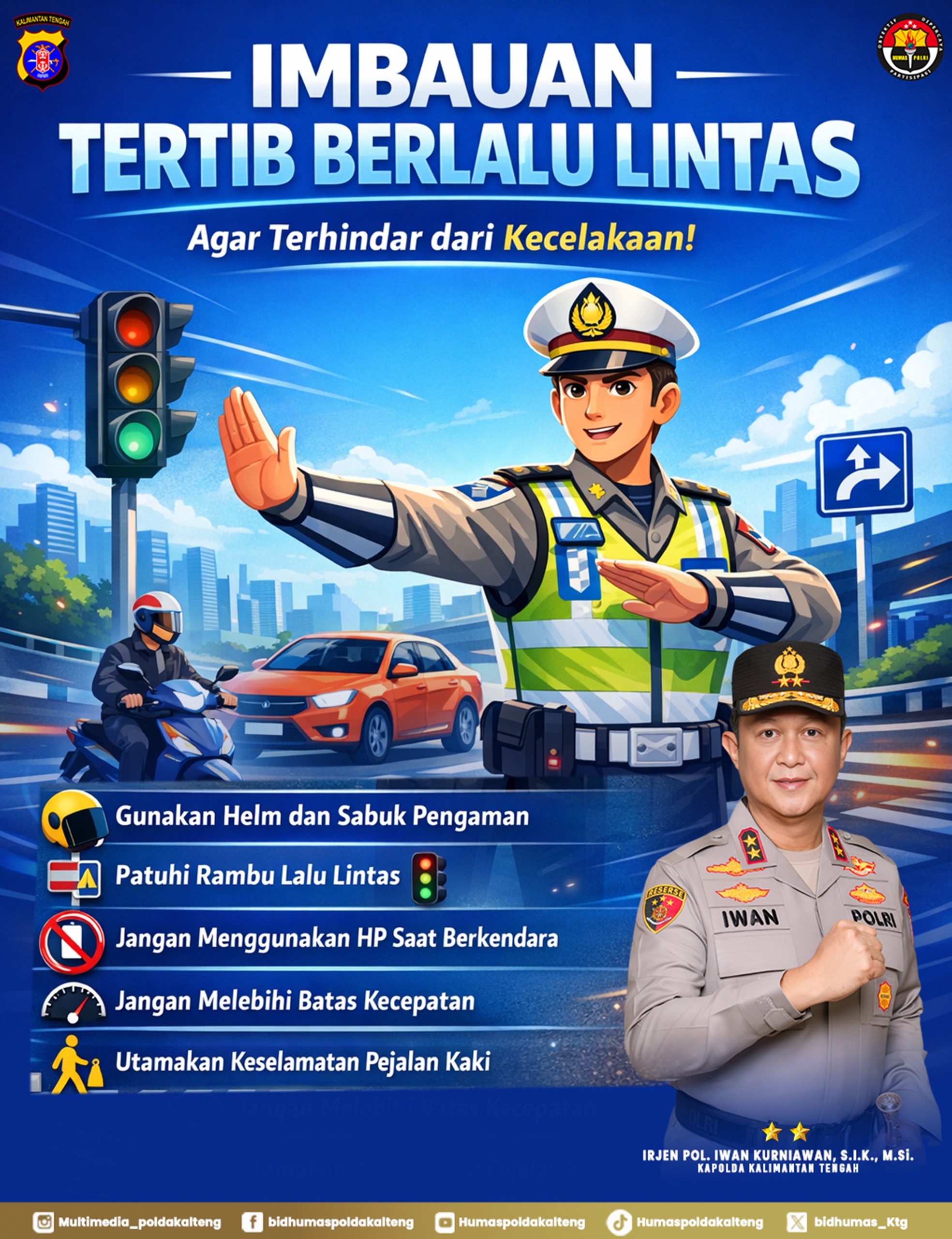 Kapolda Kalteng Imbau Pemudik Arus Balik Lebaran Utamakan Keselamatan