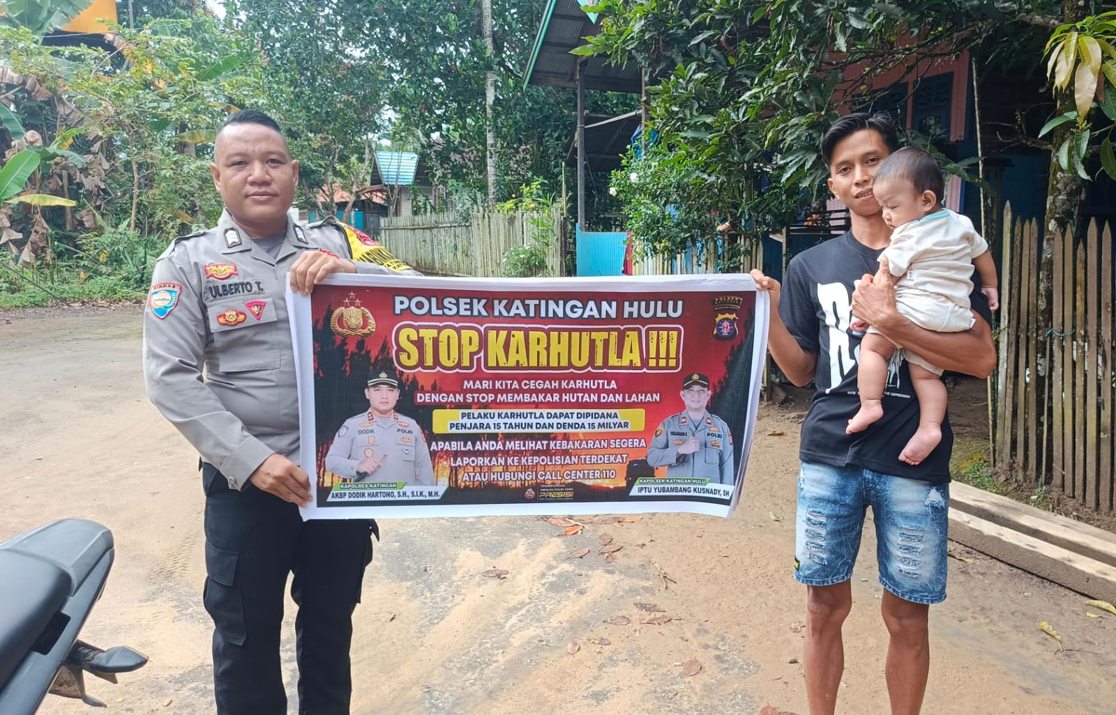 Polsek Katingan Hulu sosialisasi Stop Karhutla.