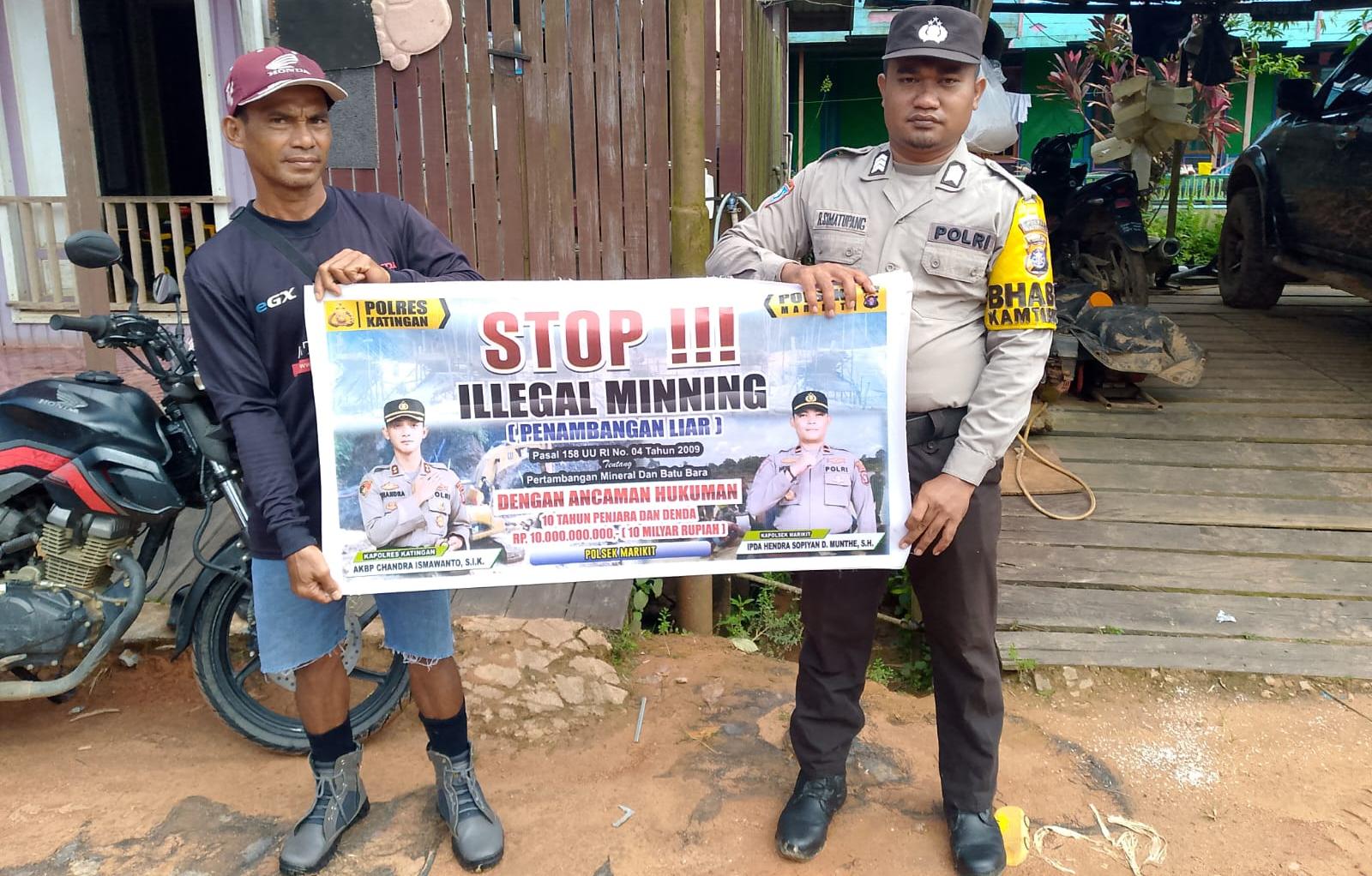 Polsek Marikit Sambangi dan Sosialisasi Ilegal Mining…!!!
