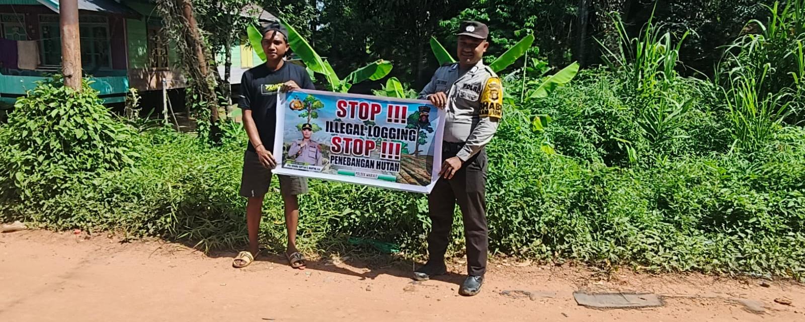 Polsek Marikit Sosialisasi Cegah Ilegal Logging…!!!